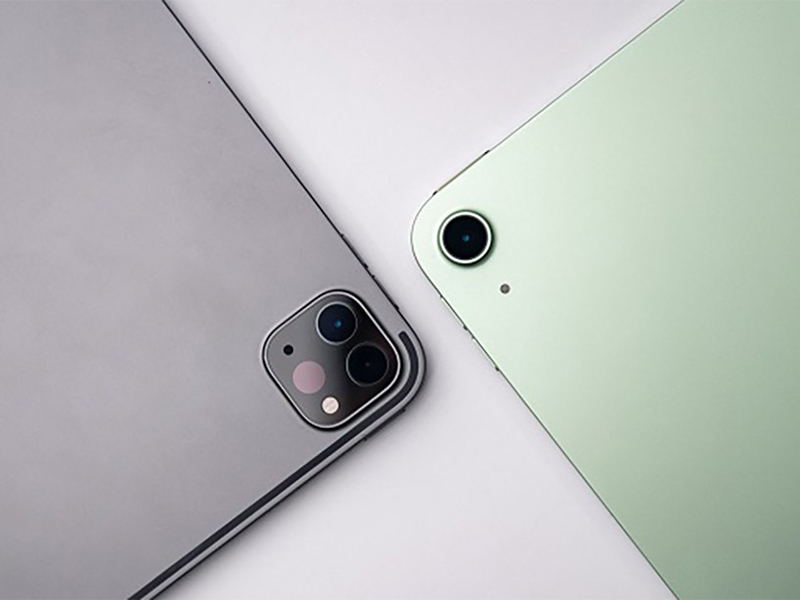 Cụm camera của iPad Pro 2021 v&agrave; iPad Air 4